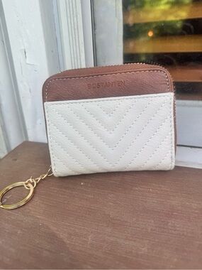 Bostanten Two‑Tone Mini Card Holder Keychain — EUC